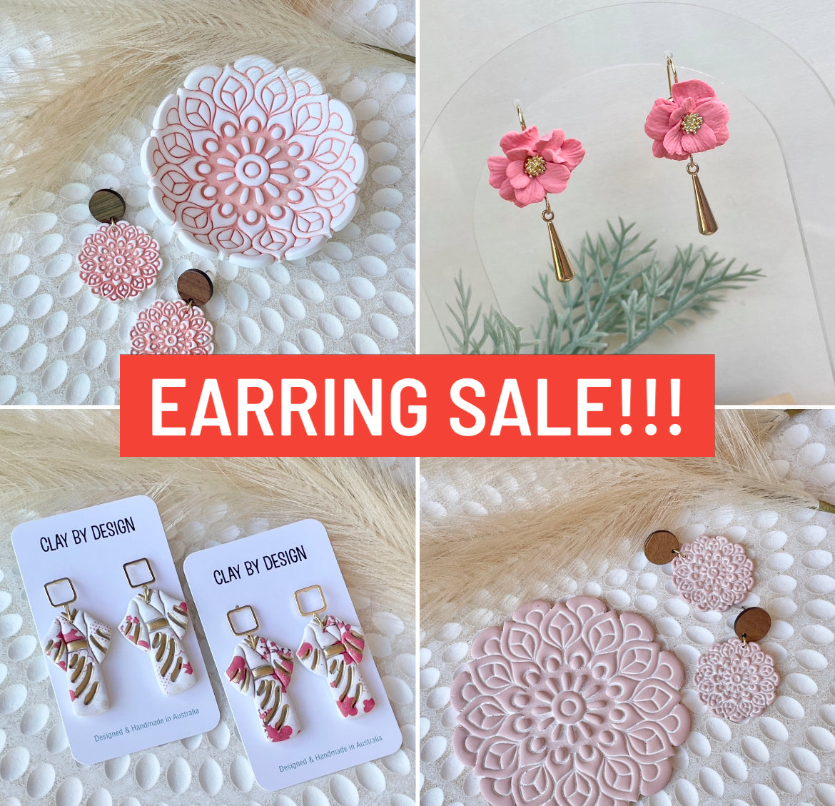 White Blank earring cards with holes x 50 pieces – Clay By Design Aus