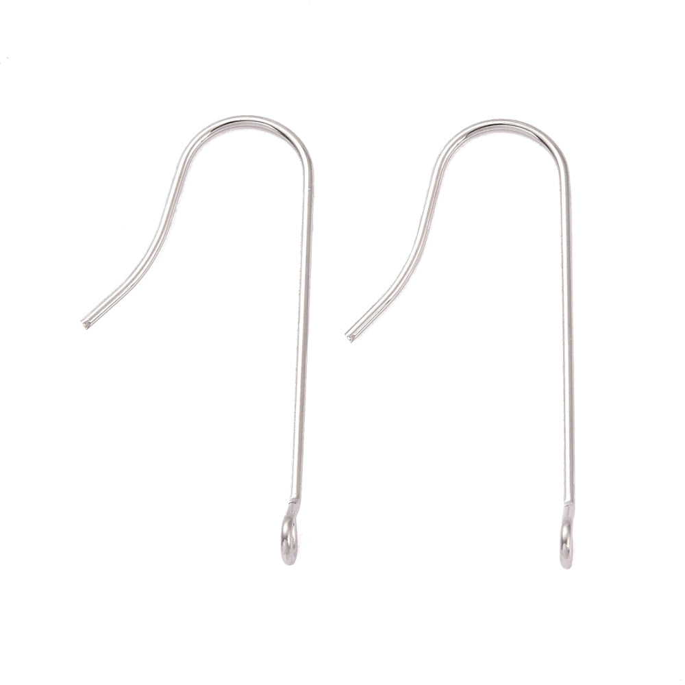 long hook style plated 316 surgical stainless steel earring