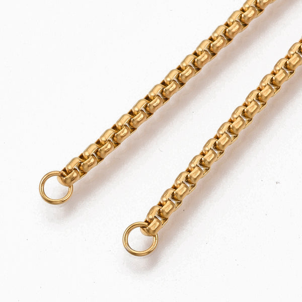 2mm Gold stainless steel open ended bracelet x 1 piece