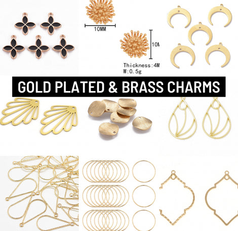 BRASS &amp; GOLD PLATED COMPONENTS/CHARMS