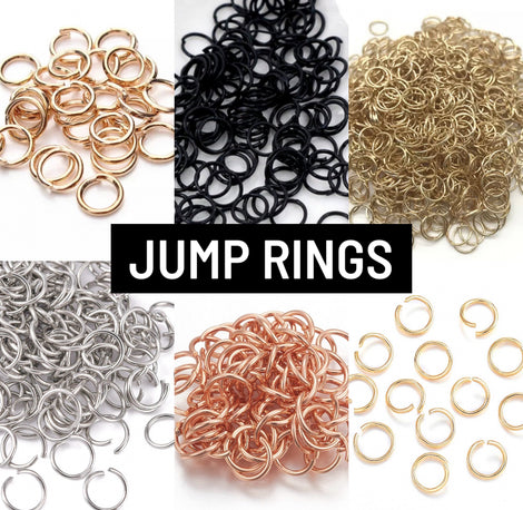 JUMP RINGS - SILVER, ROSE GOLD, GOLD &amp; BLACK