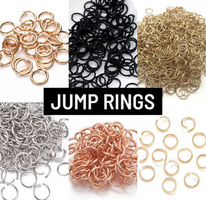JUMP RINGS - SILVER, ROSE GOLD, GOLD & BLACK