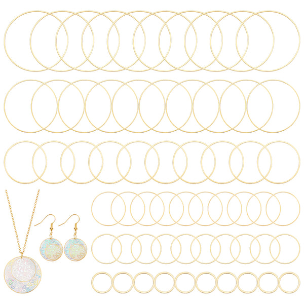 240 pieces Bulk Pack of gold plated circle charms