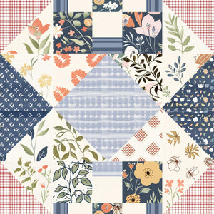 Vintage patchwork pattern water transfer style 2