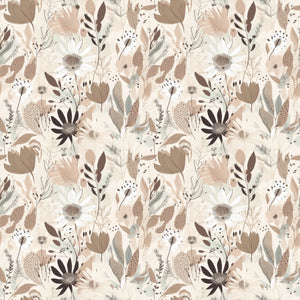 Autumn boho floral pattern water transfer