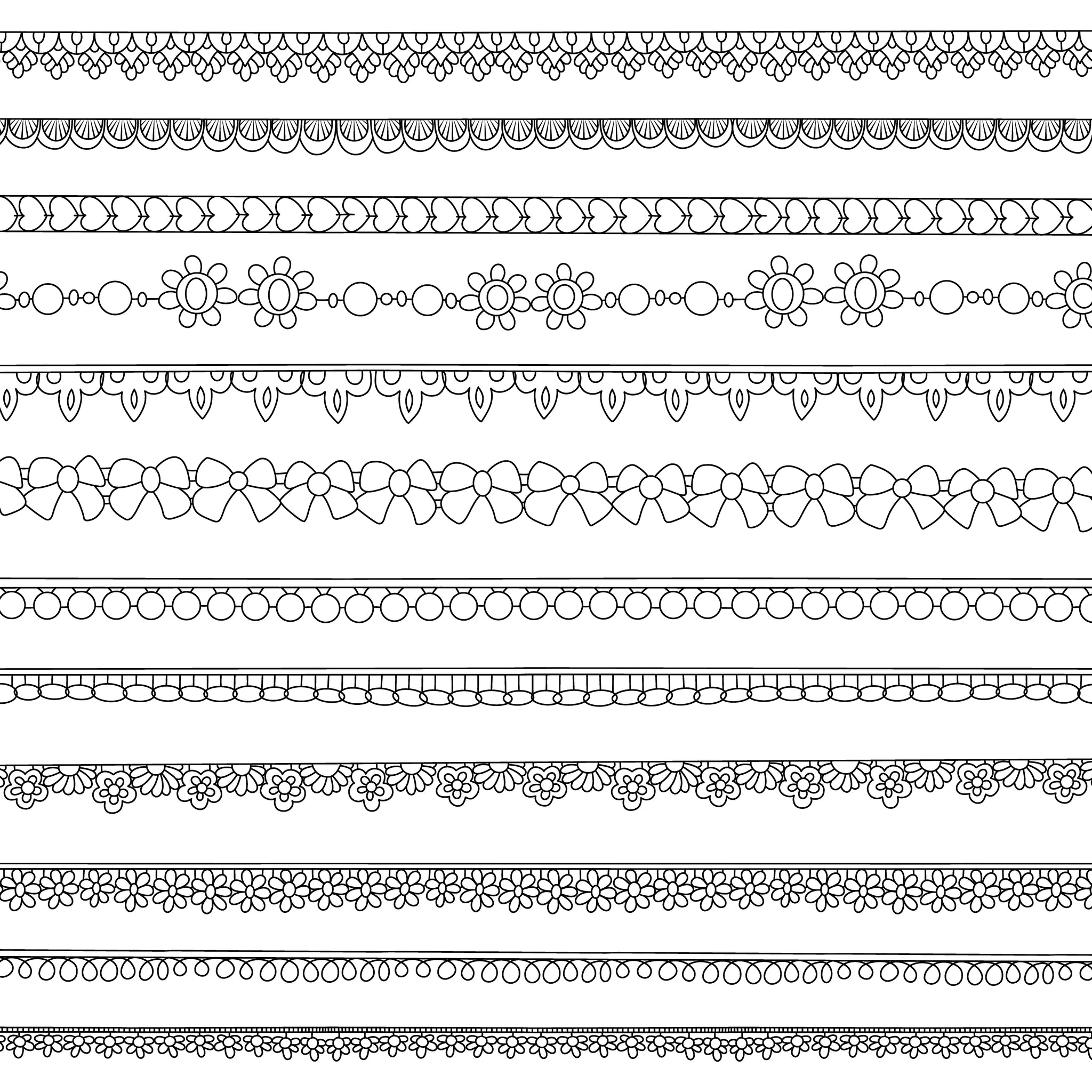 Border design transfer paper