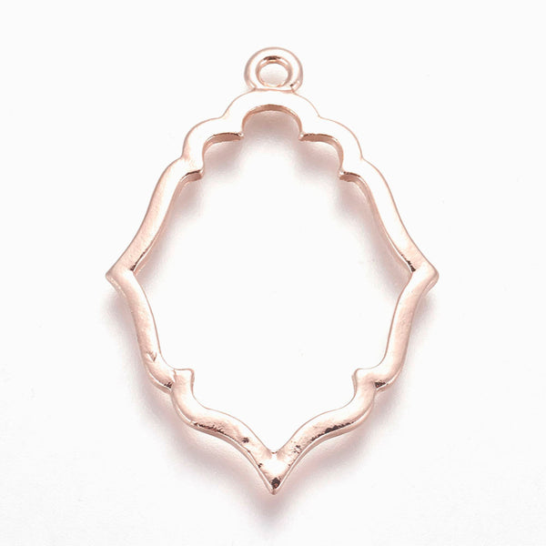 Rose gold moroccan charm x 6 pieces