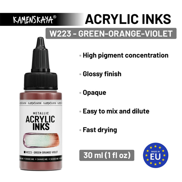 PRE ORDER - Metallic Acrylic inks - 30ml