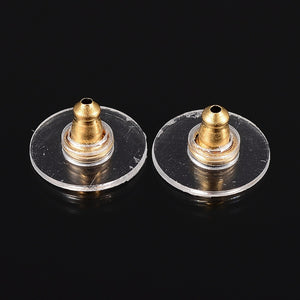 Stainless steel 304 gold plated comfort earring backs x 50 pieces