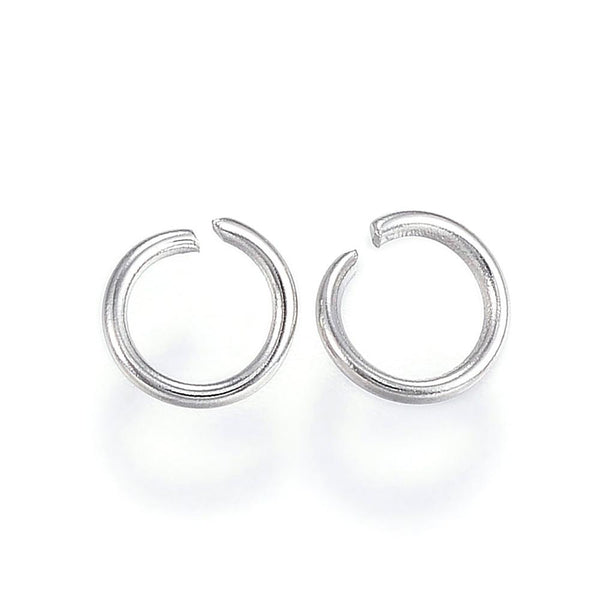 5mm Stainless steel open jump rings  - 100 pieces