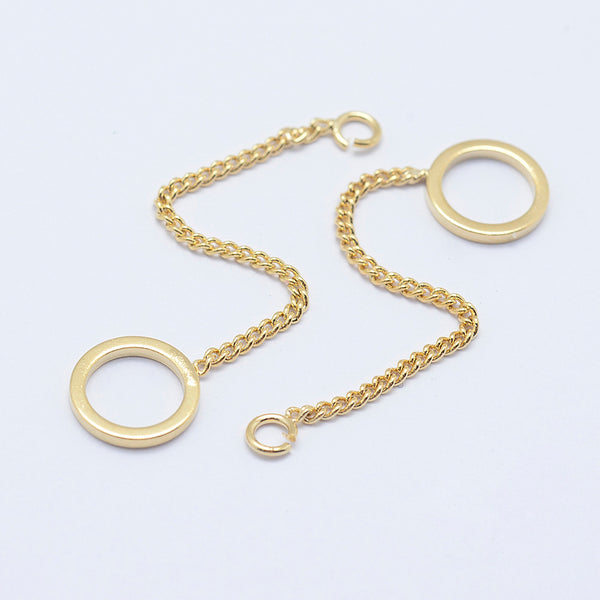 Genuine 18k gold plated single loop charms x 4 pieces