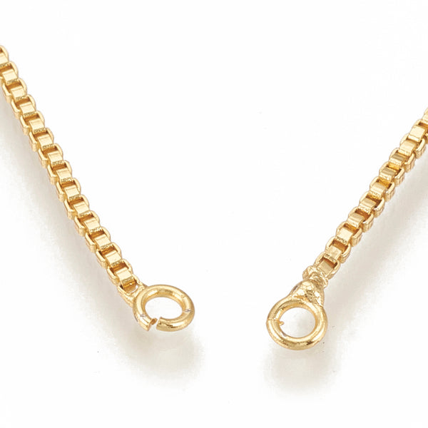 80cm Gold plated open ended slider necklace with diamantes x 1 piece