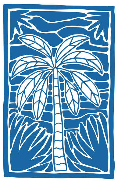 Palm tree stamp transfer paper