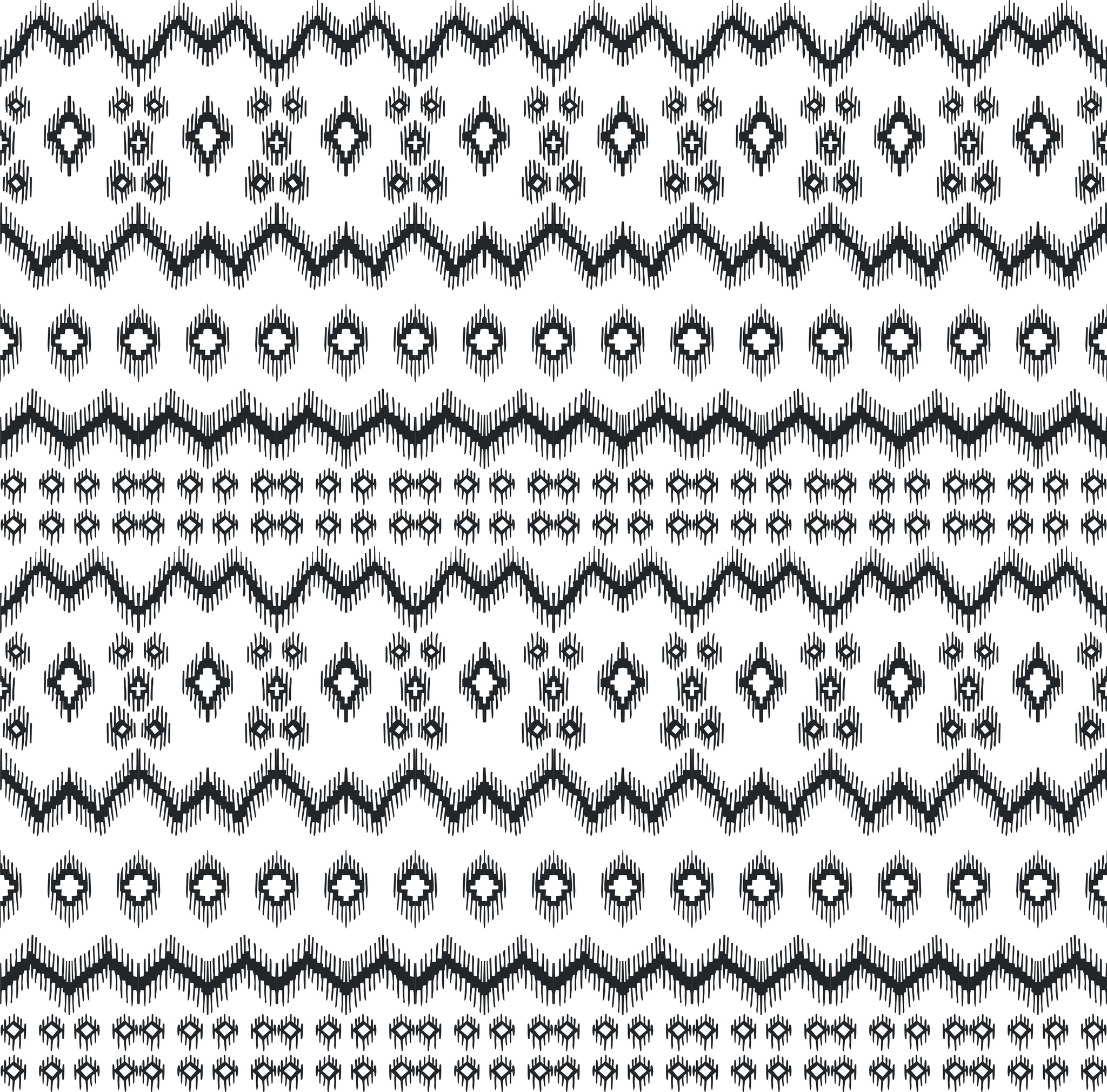 Tribal black and white transfer paper - design 1