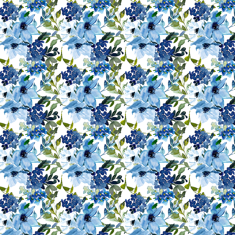 Blue flower - Transfer paper - 1 sheet