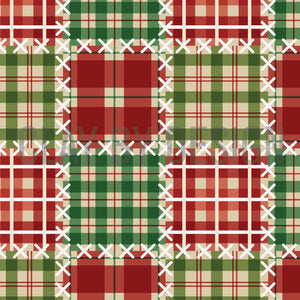 Christmas Tartan water transfer - #391