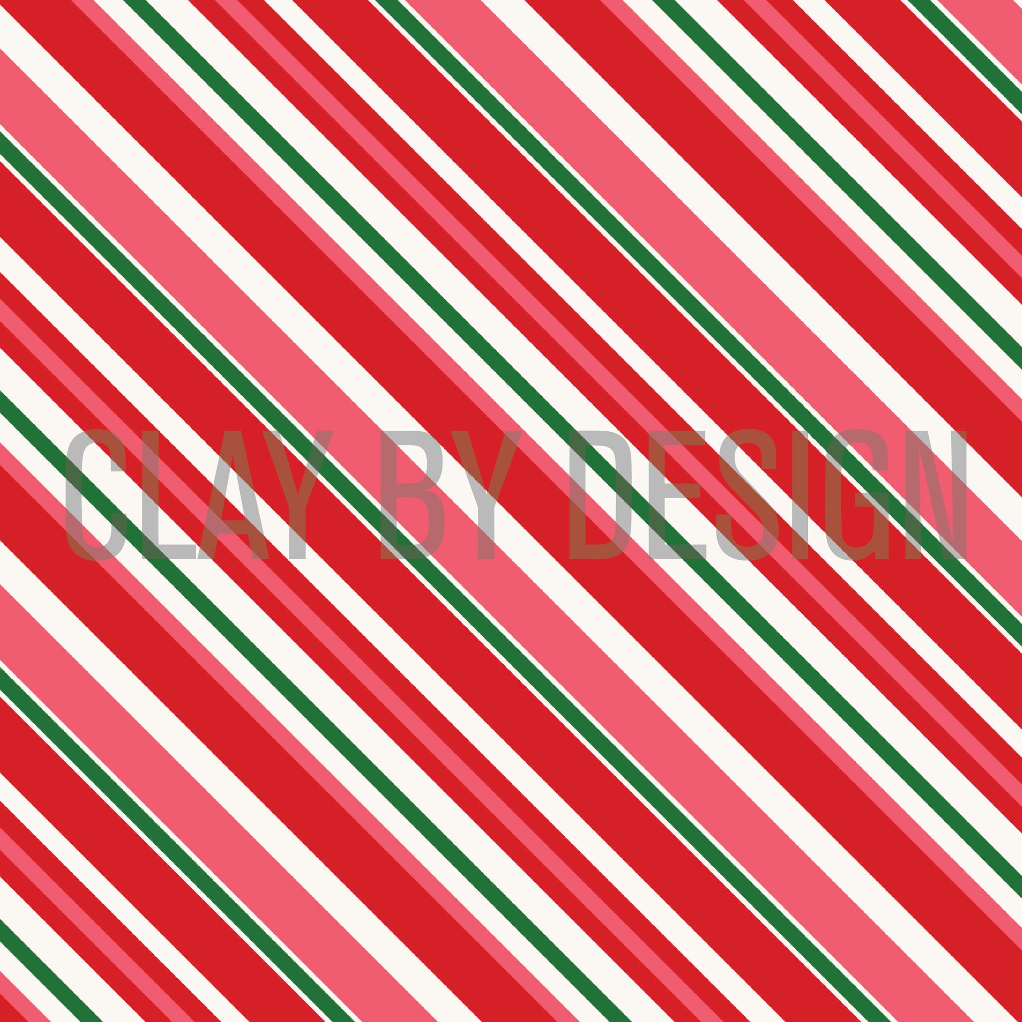 Christmas Stripes water transfer - #392