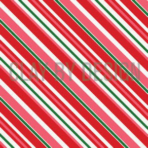 Christmas Stripes water transfer - #392