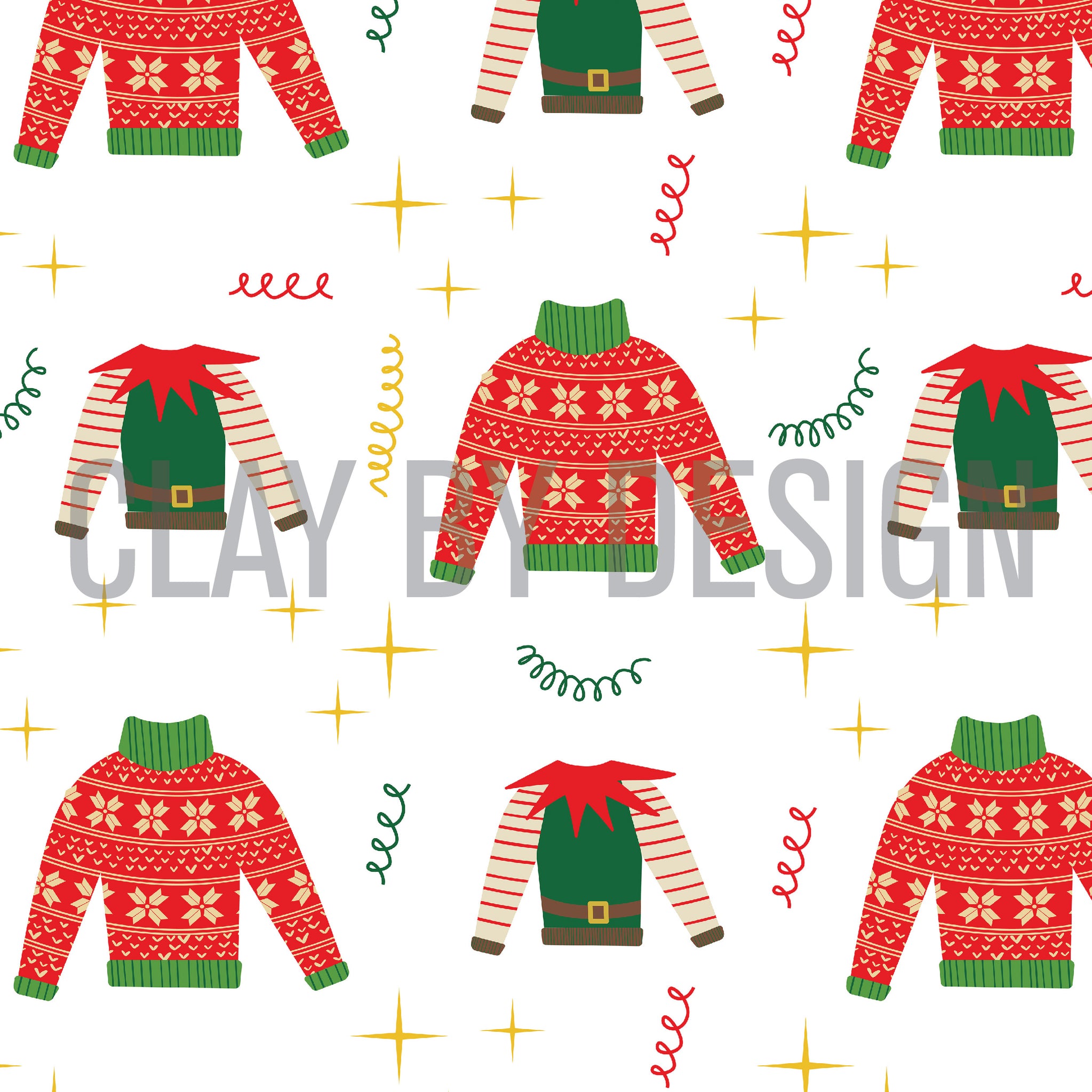 Christmas Sweater water transfer - #403