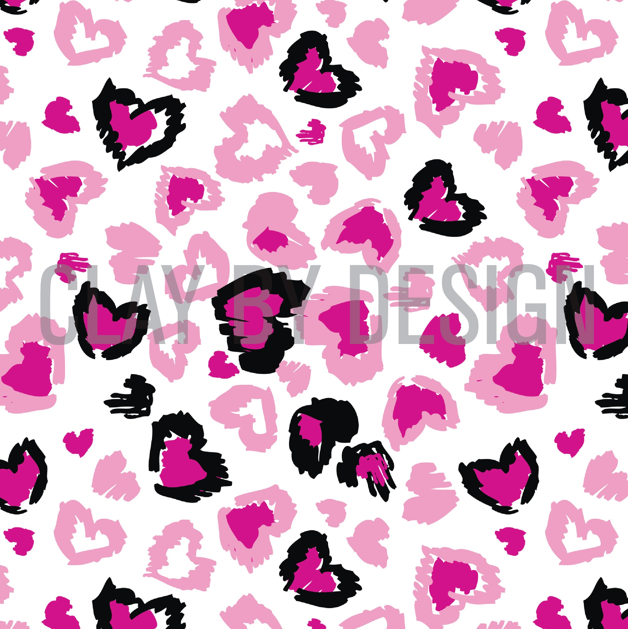 Valentines leopard hearts #459