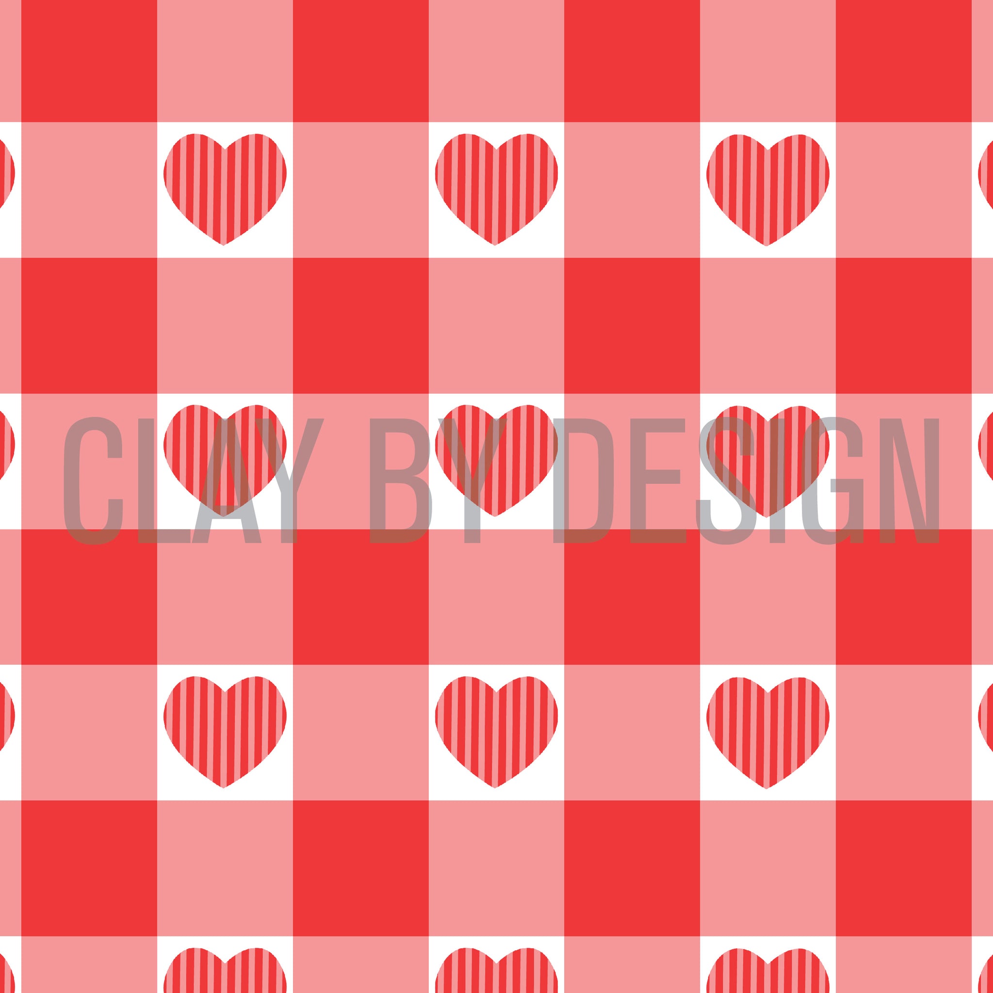 Valentines hearts gingham style 1 #463