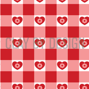 Valentines hearts gingham style 2 #464