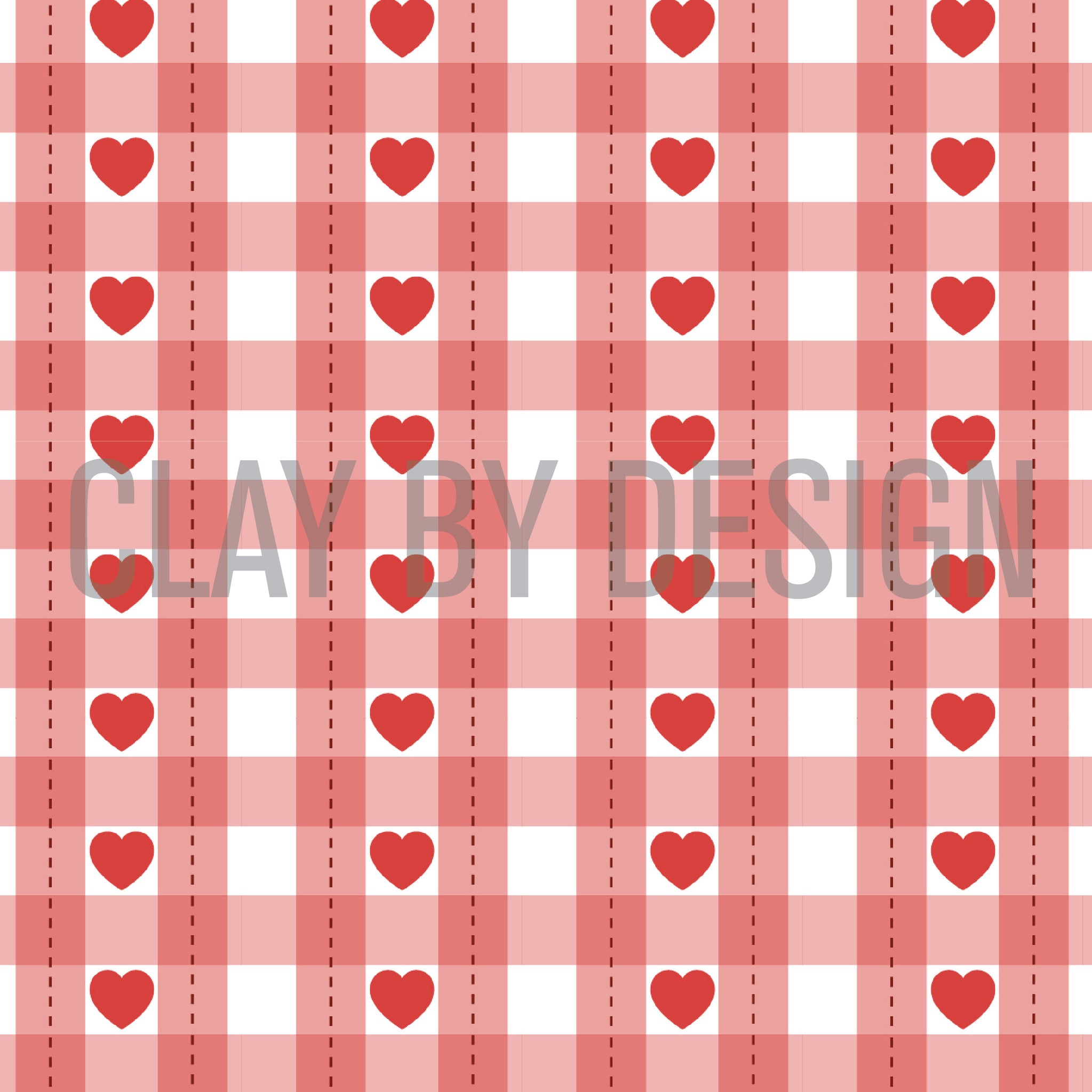 Valentines hearts gingham style 3 #466