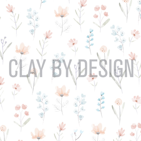Soft florals transfer paper #490