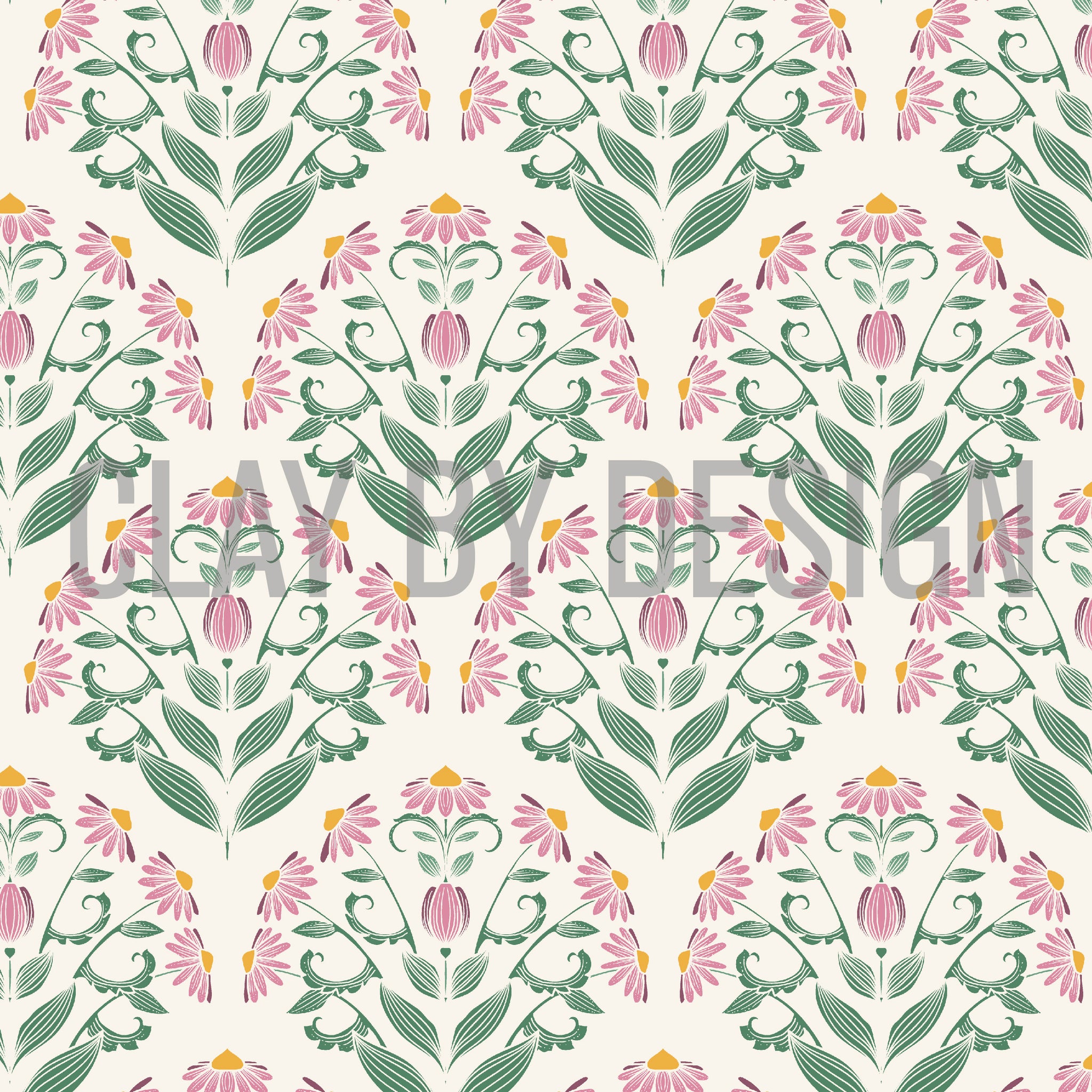 Green & pink  botanicals Image transfer paper - #515