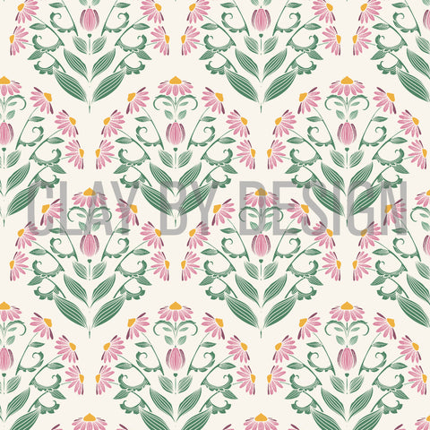 Green & pink  botanicals Image transfer paper - #515