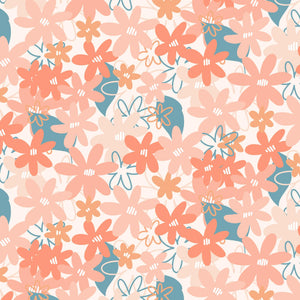 Peachy Floral water transfer paper - #416