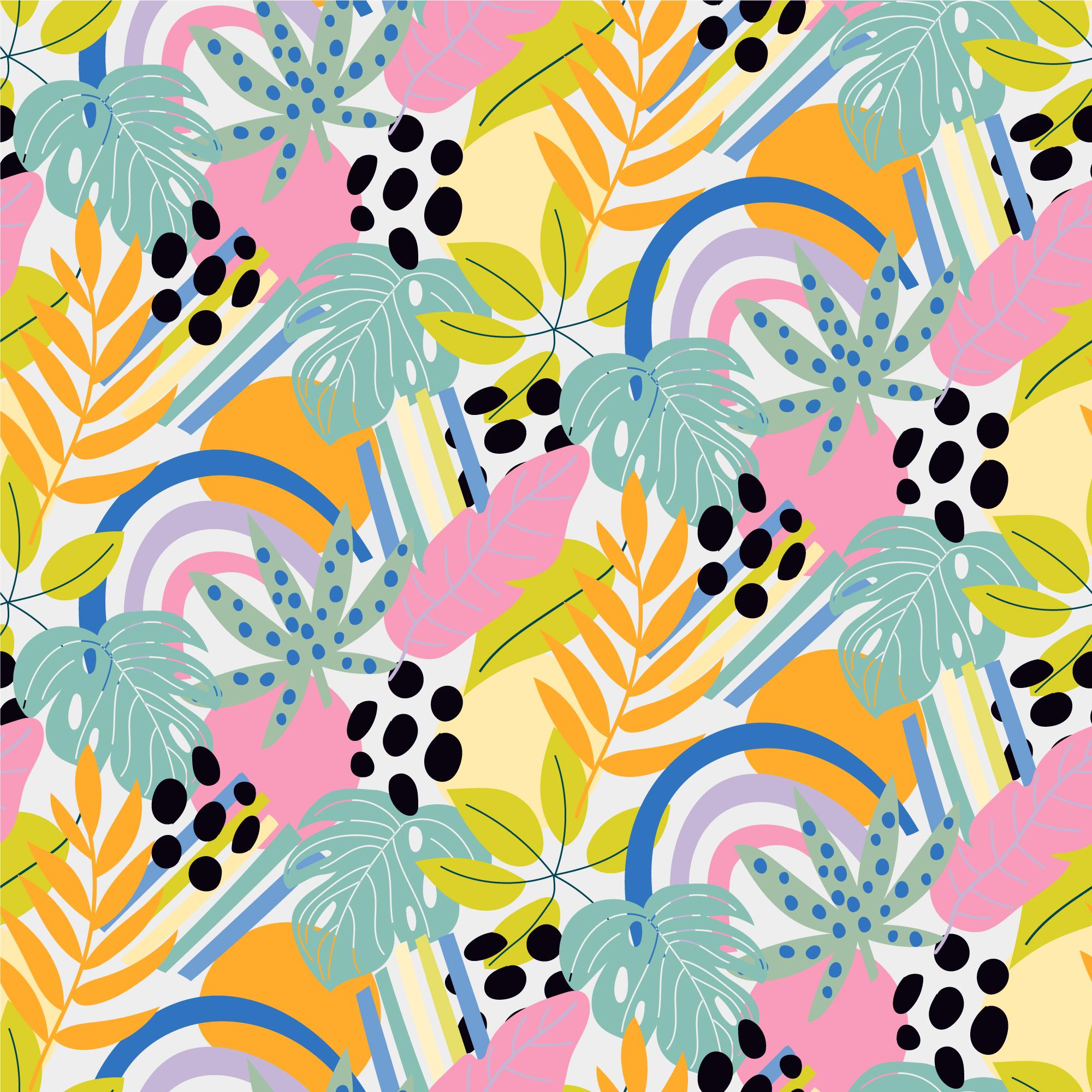 Colourful tropical - Transfer paper - 1 sheet - WATERLESS