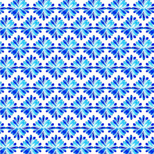 Blue watercolour pattern water transfer - #434