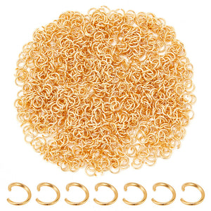 BULK 1000 PIECES 5mm 24K genuine gold plated Stainless steel open jump rings