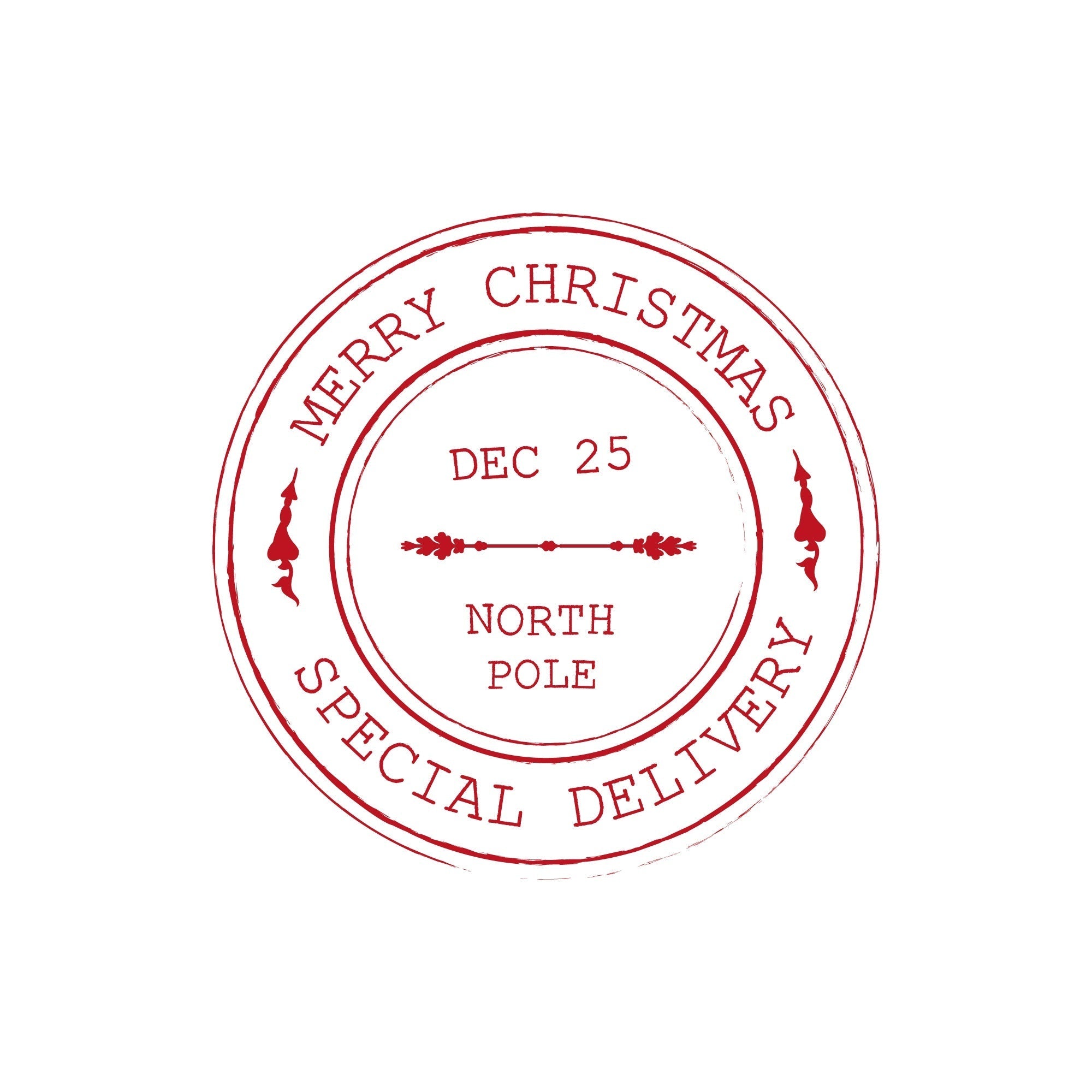 Special Delivery Christmas stamp transfer paper & cutter