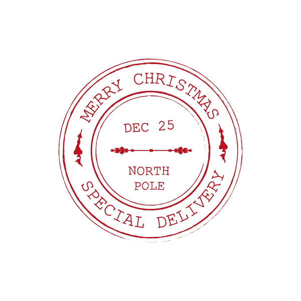 Special Delivery Christmas stamp transfer paper & cutter