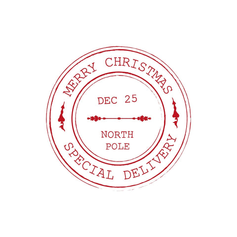 Special Delivery Christmas stamp transfer paper & cutter