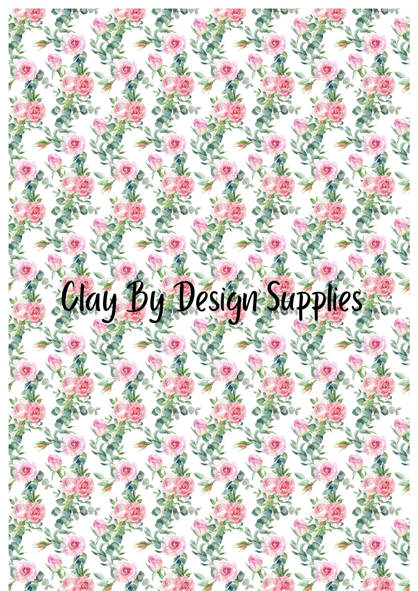 Roses flowers pattern #62 Image transfer paper – Clay By Design Aus