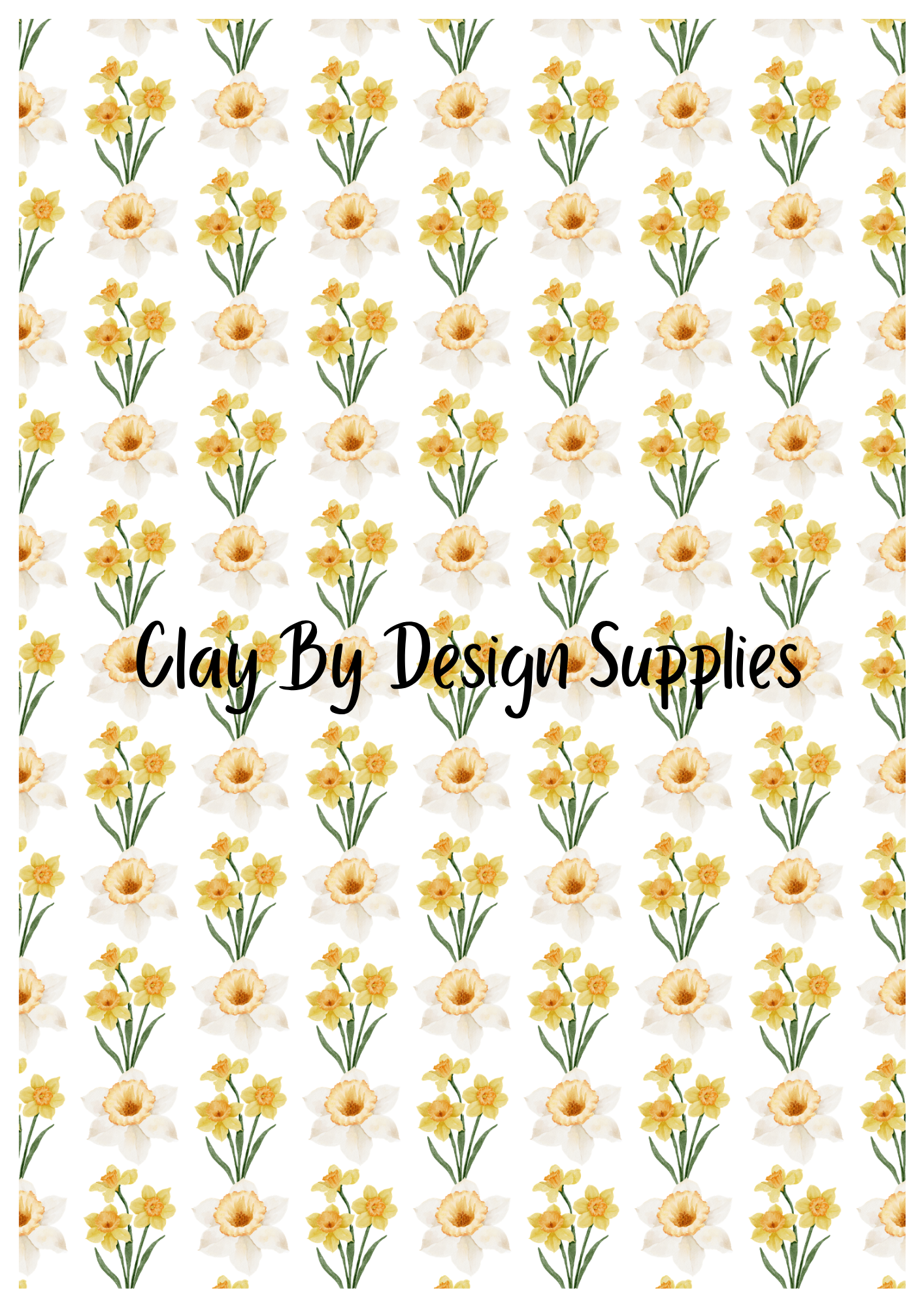 Transferable Flower Patterns Daffodil flower pattern Image transfer paper – Clay By Design Aus