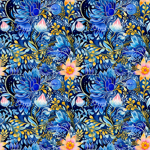 Dreamy blue floral Transfer paper - 1 sheet