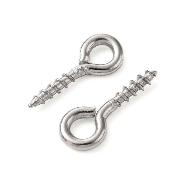 Stainless steel screw in eye pins 20 x pieces