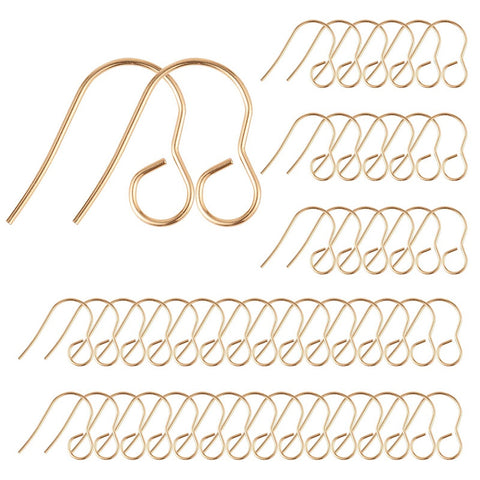 All in one GOLD plated stainless steel earring hooks x 10 pieces (5pairs)