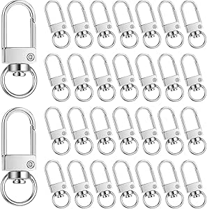 Light gold or silver lobster key ring clasps x 2 pieces