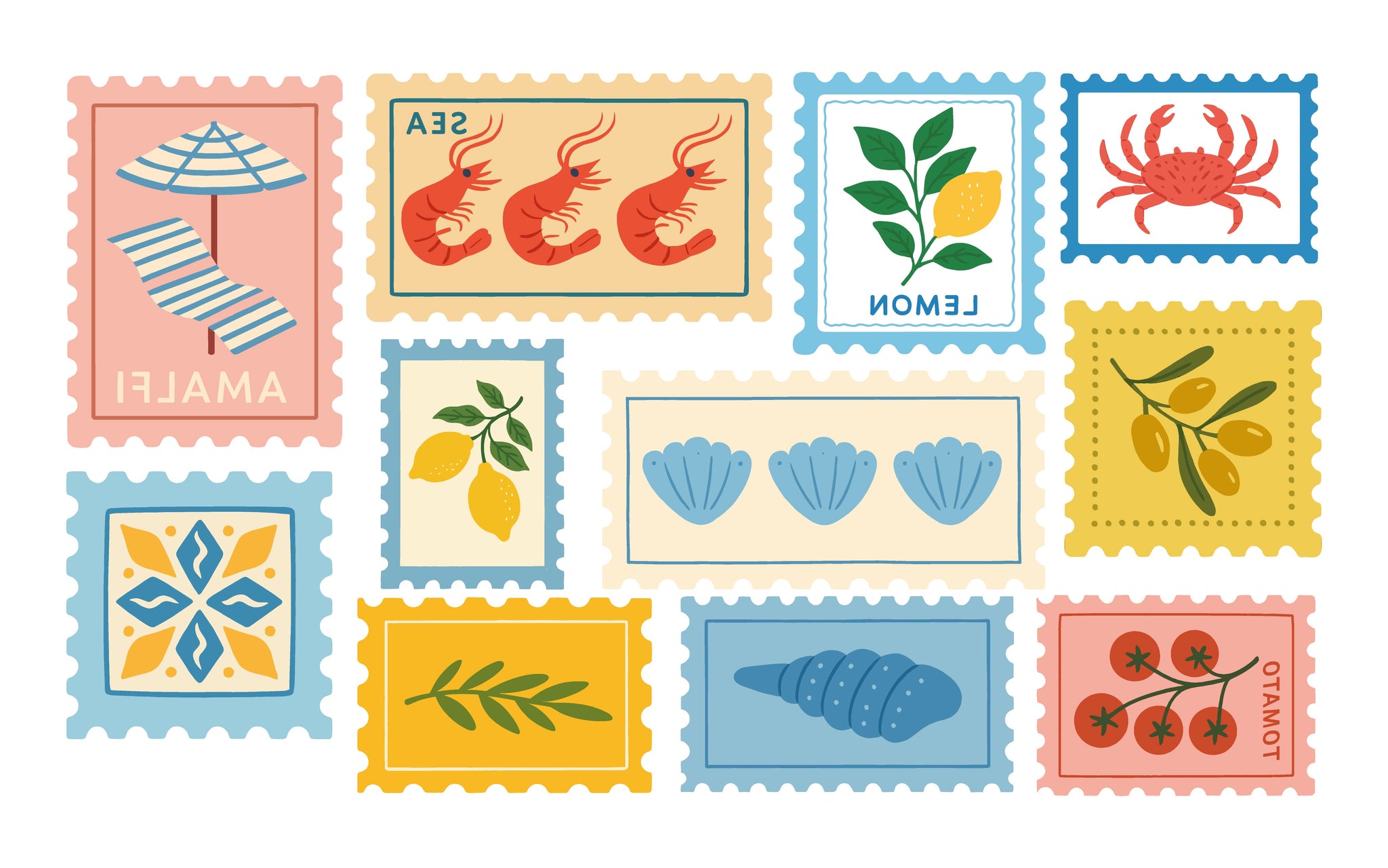 Summer Almafi transfer & cutter set - STYLE 5