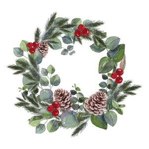 Christmas wreath trinket dish paper style 4