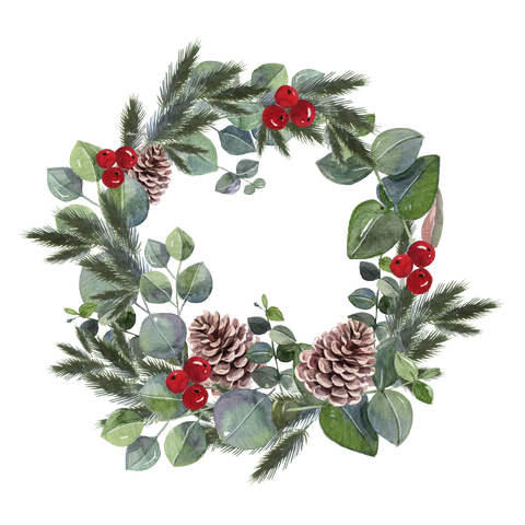 Christmas wreath trinket dish paper style 4