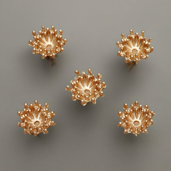 Flower gold plated centre embellishments x 8 pieces( cutters & petal press moulds are sold separately)