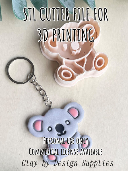 Koala key ring cutter - STL Digital file