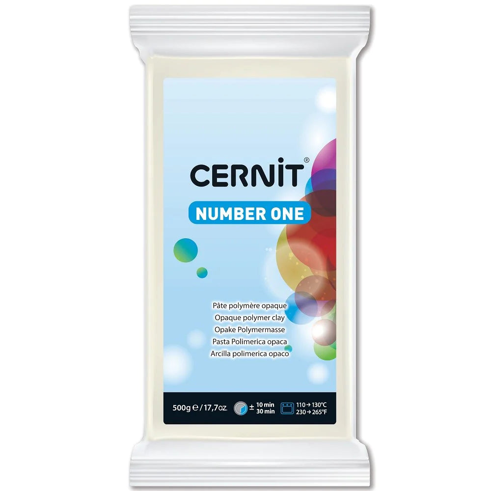 Cernit Number One Large block - 250g -  Opaque White