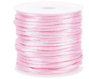 2mm pink nylon cord 5 meters (cord only, safety clasp sold separately)